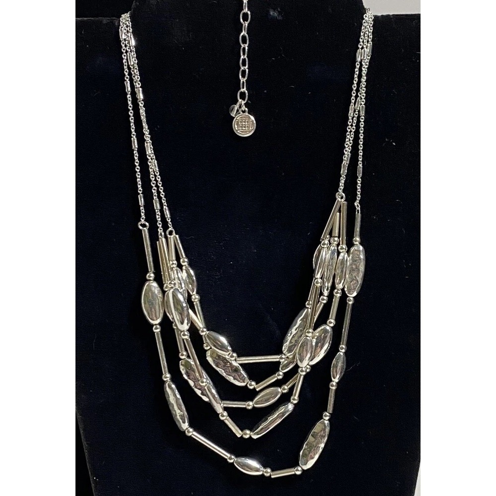 VTG Dana Buckman Silver necklace five strand maker‎ stamped Beautiful